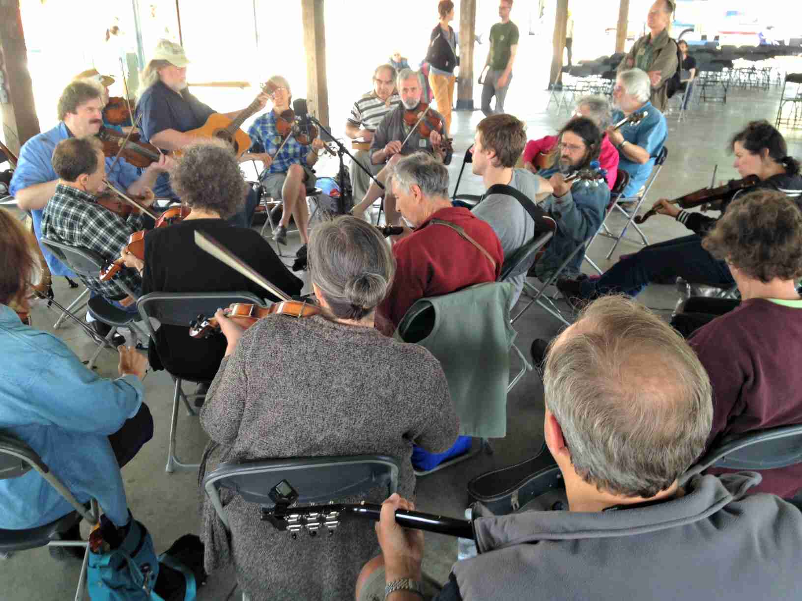 One of the programs with this exhibition was an old-time jam session.