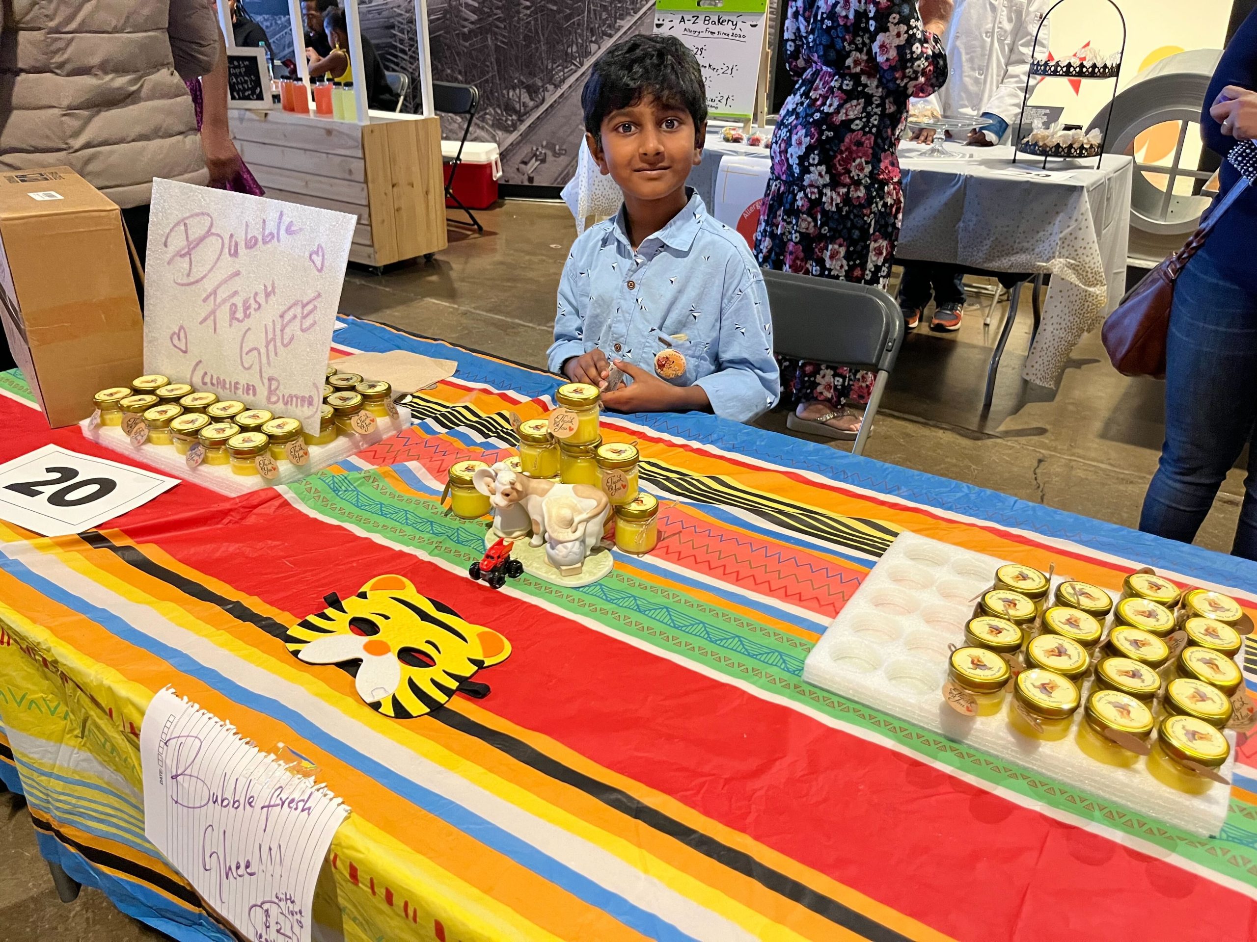 boy selling products